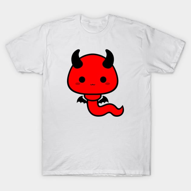 Cute Kawaii Sperm Red Devil T-Shirt by alien3287